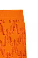 Gonna a Colonna Arancione in Maglia Pointelle a Stelle image