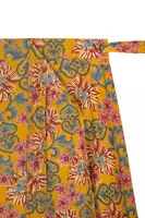 Mustard Yellow Floral Wrap Maxi Skirt  image