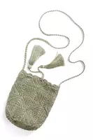 Borsa a Secchiello Crochet Argentata image