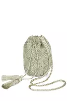 Borsa a Secchiello Crochet Argentata image