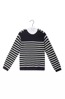 Navy Blue Striped Sweater  image