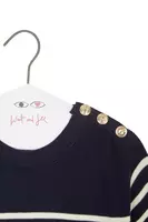 Navy Blue Striped Sweater  image