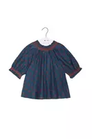 Blusa Ricamata con Stampa Floreale Blu Notte image