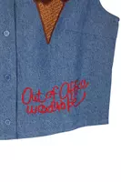 Camicia di Jeans Senza Maniche con Ricami Estivi image