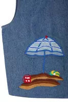 Camicia di Jeans Senza Maniche con Ricami Estivi image