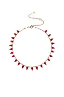 Collana Girocollo con Gocce Scintillanti Rosso Acceso image