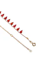 Collana Girocollo con Gocce Scintillanti Rosso Acceso image