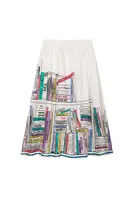 Rainbow Library Embroidered Skirt  image