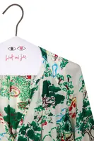 Painterly Park Scene Silk Blouse  image