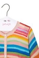 Cardigan con Stampa a Righe Arcobaleno image