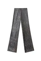 Pantaloni con Micro Paillettes a Specchio image