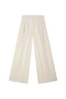 Pantaloni Sartoriali a Palazzo color Burro image