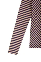 Camel and Plum Diagonal Striped Turtleneck image