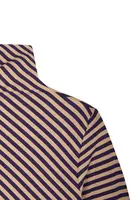 Camel and Plum Diagonal Striped Turtleneck image
