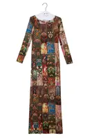 Art Nouveau Printed Jersey Maxi Dress  image