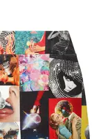 Love and Disco Print Corduroy Mini Skirt  image