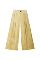 Pantaloni Palazzo in Velluto a Coste Verde Pistacchio image