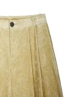Pantaloni Palazzo in Velluto a Coste Verde Pistacchio image