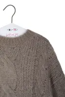 Smokey Grey Distressed Oversize Sweater  image