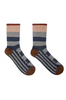 Royal and Ice Blue Metallic Striped Socks  image