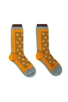 Mustard and Saffron Yellow Floral Posy Socks  image