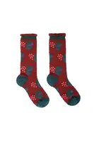 Pomegranate Red Berry Striped Socks  image