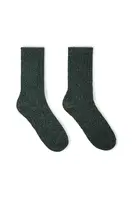 Calzini Scintillanti a Maglia Pointelle Verde Bottiglia image