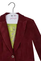 Blazer in Velluto a Coste color Vinaccia image