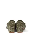 Khaki Green Glitter Mary Janes image