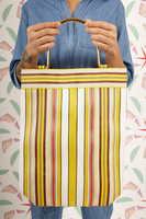 Wait and See Shopper Bag with Yellow Stripes image
